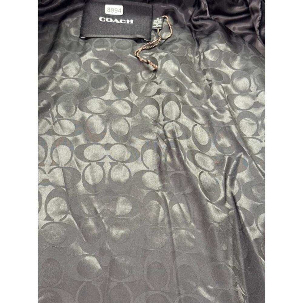 Coach Varsity Bomber Jacket Snap Button Front Logo Patch Black/Gray Mens Size XL - Picture 11 of 16